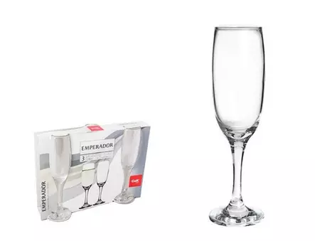 Kuohuviinilasisetti 3kpl/setti21,5cl - Juomalasit - 8435123227652 - 2