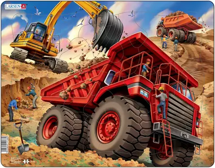 Larsen Maxi Iso kippiauto 33 palapeli - Palapelit ja pulmapelit - 7023852121382 - 1