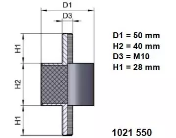 Lieröeristin 50x40 M10/2 1kpl - Muut autotarvikkeet - 6438206219072 - 2