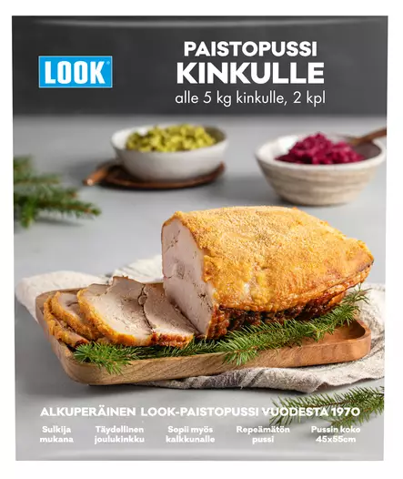 LOOK KINKKUPUSSI ALLE 5KG KINKULLE - Makkara- ja paistopussi - 5011352080072 - 2