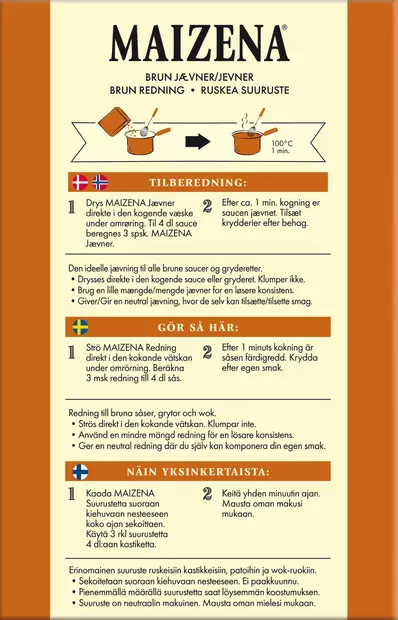 Maizena Ruskea Suuruste 250g - Suurusteet ja tärkkelykset - 8718114751962 - 2