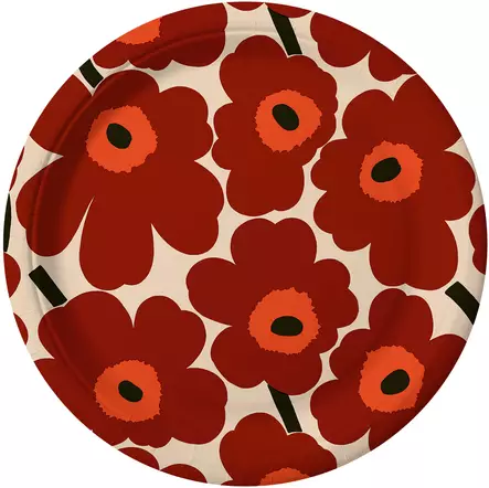 Marimekko Unikko lautanen 22cm 10kpl - Kertakäyttölautaset - 6411631131072 - 2