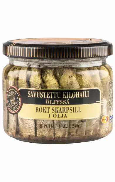 Old Riga Savustettu kilohaili öljyssä - Elintarvikkeet - 4751001585572 - 1
