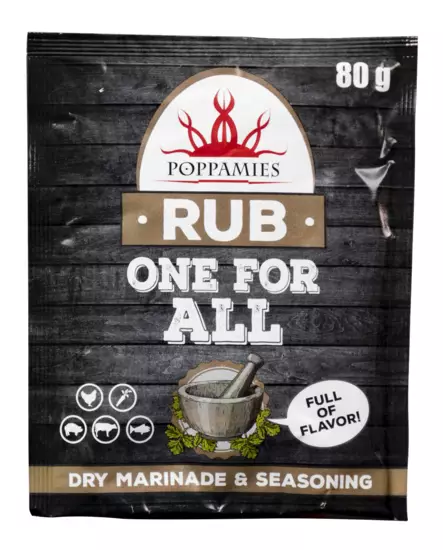 Poppamies Rub One For All mausteseos 80g - Majoneesit,maustekastikkeet ja tahnat - 6430034013952 - 1