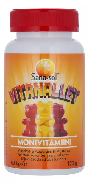 Sana-sol Vitanallet monivitamiinivalmist - Vitamiinit ja mineraalit - 7070866017712 - 1