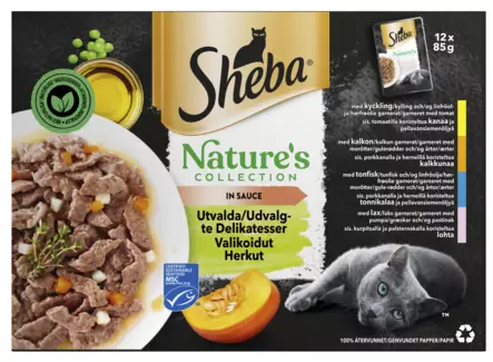 Sheba Nature`s valikoidut herkut 12x85g - Kissan märkäruoat - 4770608263362 - 1