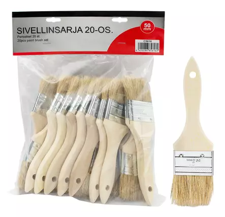 Sivellinsarja 50mm 20kpl - Pensselit ja siveltimet - 6420286856162 - 1