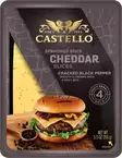 CASTELLO CHEDDAR MUSTAPIPPURI 150G - Kissat - 5000246727612 - 1