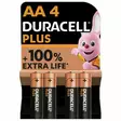 Duracell extra life paristo AA 4kpl - Sormiparistot - 5000394076952 - 1