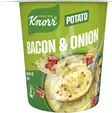 KNORR POTATO SNACK POT BACON&ONION - Kuivaruoka-aineet, keitot ja kastikkeet - 8711327416192 - 1