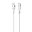 Punottu kaapeli USB-A -> USB-C, 60W, 10 Gbps, 2m, valkoinen - Puhelintarvikkeet ja laturit - 6430076525192 - 1