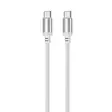 Punottu kaapeli USB-C -> USB-C, 30W, 480 Mbps, 2m, valkoinen - Puhelintarvikkeet ja laturit - 6430076525222 - 1