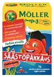 Omega-3 pikkukalat Möller vadelma 72kpl - Rasvahapot - 7070866029432 - 1