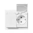 Pistorasia Impressivo 2-os IP44 302EK-84P valkoinen - Pistorasiat - 6418677333712 - 1