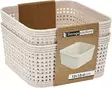 Säilytyskori setti Beige 2kpl 12x12x6cm - Säilytyskorit - 8721037324212 - 1