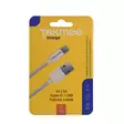 Tekmee USB-C/USB-A latausjohto 1m 2A - Puhelintarvikkeet ja laturit - 3661075296322 - 1