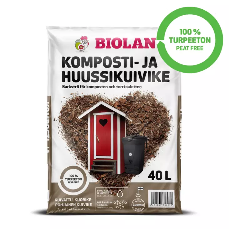 Biolan komposti- ja huussikuivike 40L - Kompostori- ja huussitarvikkeet - 6411961056212 - 1
