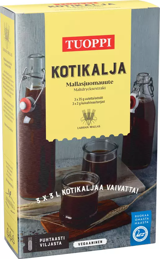 Tuoppi Kotikalja mallasjuomauute 3x35g - Kuivaruoka-aineet, keitot ja kastikkeet - 6421000050002 - 1