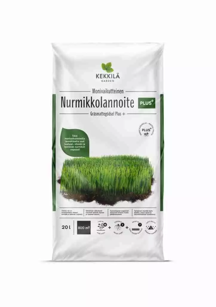 Kekkilä Nurmikkolannoite PLUS+ 20L - Puutarhalannoitteet - 6433000623612 - 1