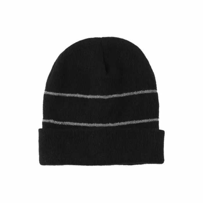 Acces pipo heijastava raita musta 100% acryyli Pesu 40° Kuivausrumpu ja silitys kielletty - Lasten päähineet ja käsineet - 6410413228832 - 1