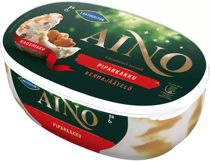 AINO PIPARKAKKU KERMAJÄÄTELÖ 0,9L LAKTOO - Kissat - 6430064407592 - 1