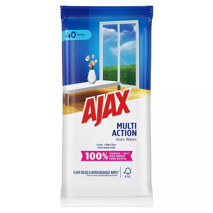 Ajax Multi Action 40kpl lasinpuhdistusli - Ikkunanpesuaineet - 8718951536432 - 1