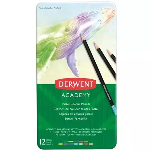 AKVARELLIKYNÄT DERWENT 12KPL MET.RAS - Muut askartelutarvikkeet - 5028252269902 - 1