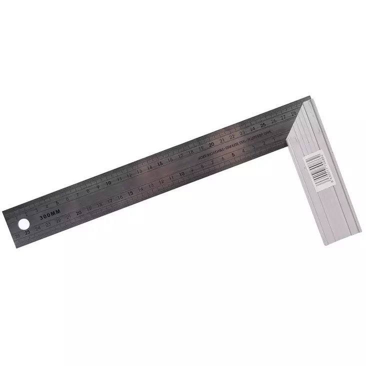 Alumiini suorakulma 300 mm - Suorakulmat ja viivaimet - 6430017700862 - 1