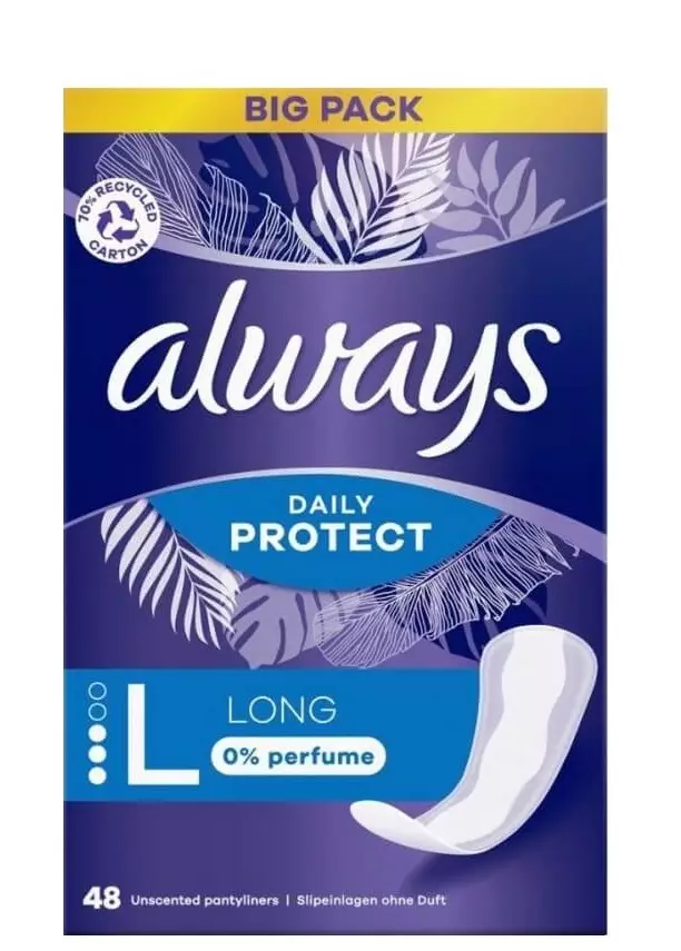 Always Daily Protect Panty Liners Long - Pikkuhousunsuojat ja siteet - 8006540688892 - 1