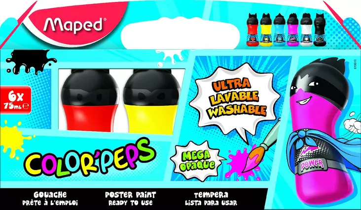 Askartelumaali Maped 6x75ml norm.värit - Valmisvärit - 3154148100102 - 1