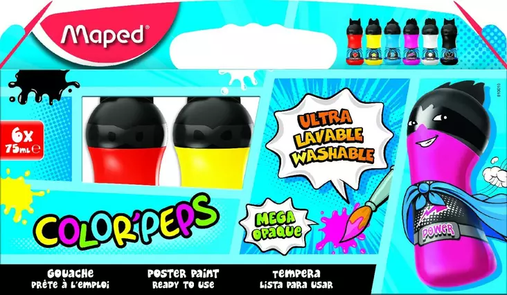 Askartelumaali Maped 6x75ml norm.värit - Valmisvärit - 3154148100102 - 1