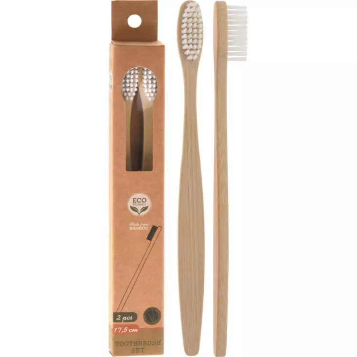 Bambu hammasharja 2kpl/pkt - Hammasharjat - 8719987845802 - 1