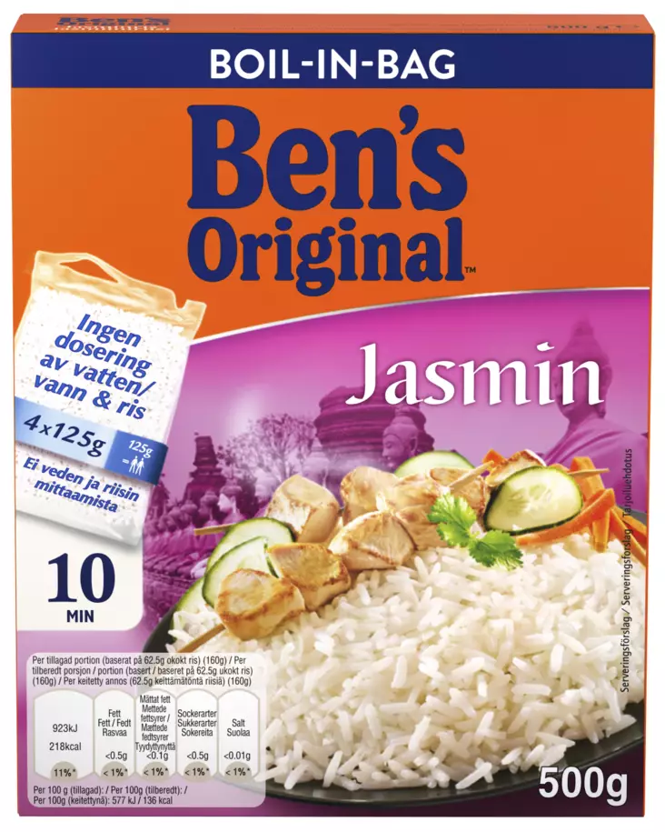Ben's Original Jasmiiniriisi keitinpussi - Pastat, riisit ja jauhot - 5410673006332 - 1