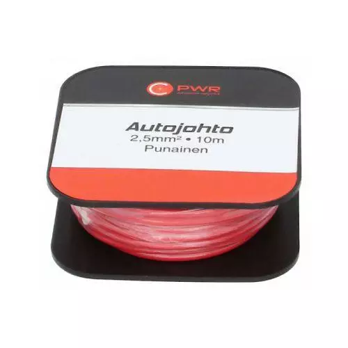 C-PWR johto 2,5mm 10m punainen - Asennusjohdot ja kaapelit - 6438255923302 - 1