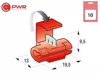 C-PWR ryöstäjäliittimet 10kpl punainen - Liittimet ja liitinlajitelmat - 6438255138942 - 1