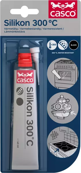 Casci Silikoni 300c musta 40ml - Silikonit ja akryylit - 7311980134412 - 1