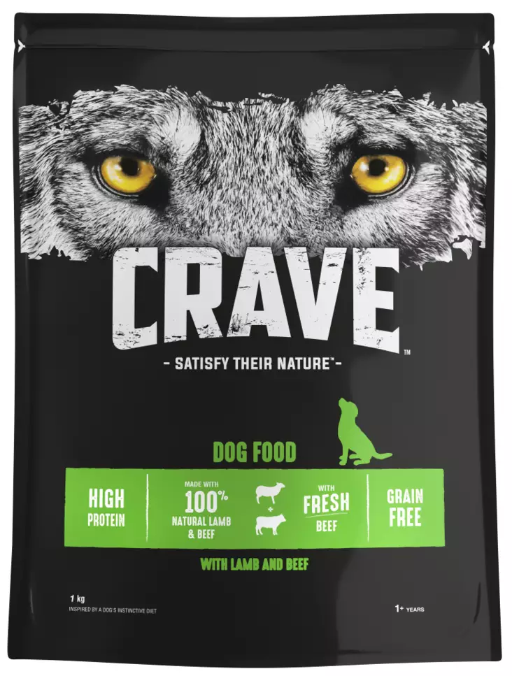 Crave Lammasta&Härkää 1kg - Koiran kuivaruoat - 4008429114892 - 1