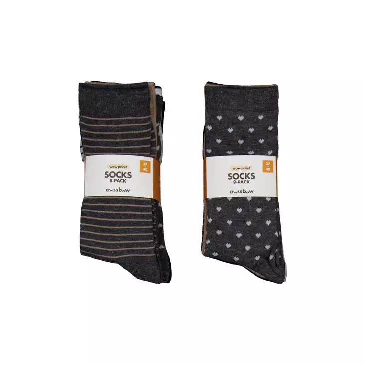 Crossbow sukkapaketti 8kpl/pkt 37-40 - Naisten sukat ja sukkahousut - 7318161546712 - 1