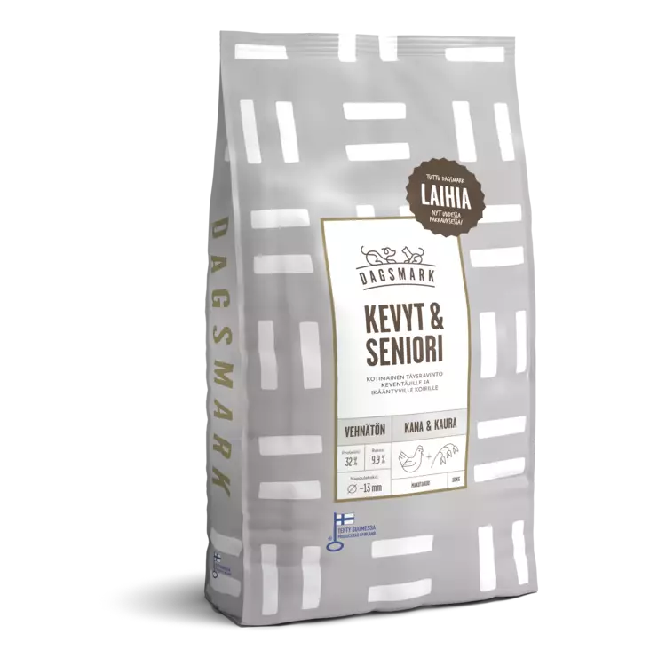 Dagsmark Kevyt&Seniori 10kg kana-kaura - Koiran kuivaruoat - 6430066383832 - 1