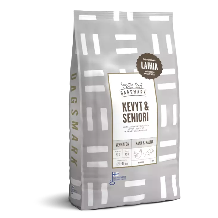 Dagsmark Kevyt&Seniori 10kg kana-kaura - Koiran kuivaruoat - 6430066383832 - 1