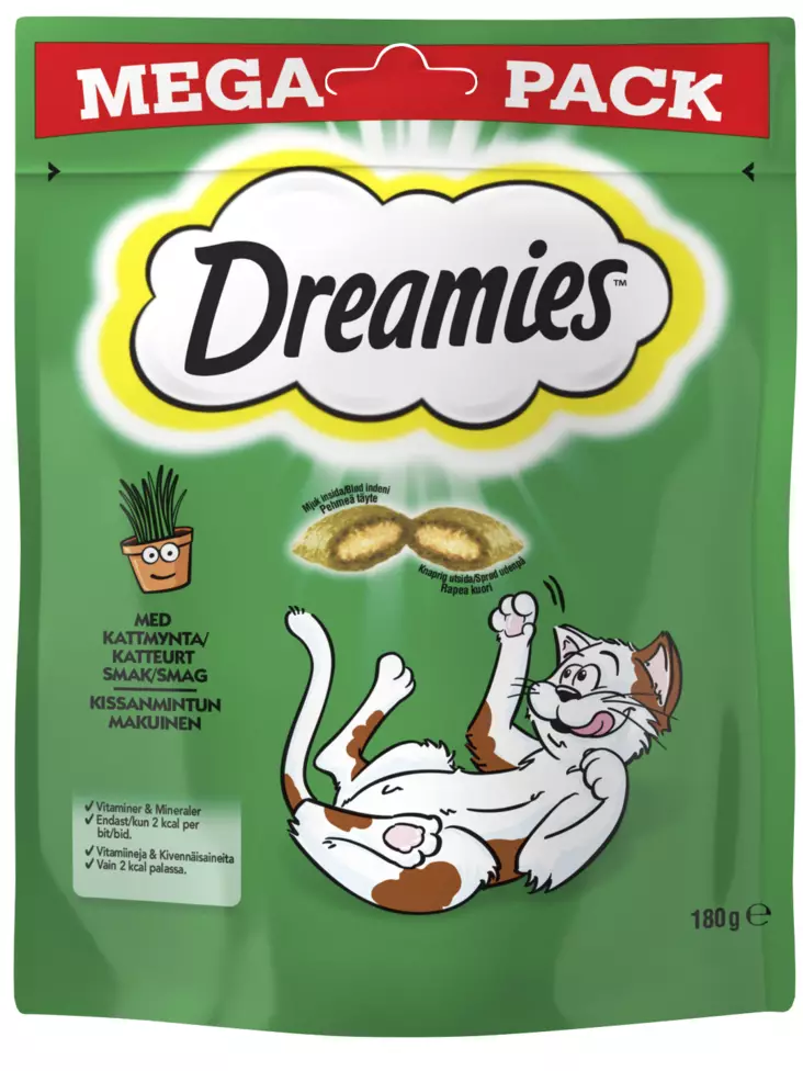 Dreamies Kisaanmintun makuinen 180g - Kissan herkut - 5998749144312 - 1