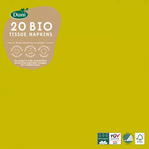 Duni lautasliina Kiwi 33cm - Lautasliinat - 7321011487332 - 1