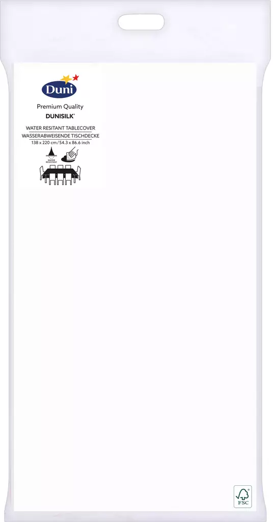 Duni Dunisilk Pöytäliina 138x220cm - Kertakäyttöpöytäliinat - 7321011538522 - 1