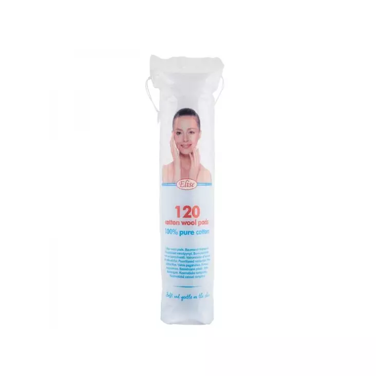 Elise vanulappu pyöreä 120kpl/pkt - Vanutuotteet - 4742002004872 - 1