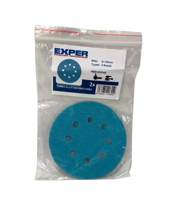 Exper- tarra-alustan varatarra ø125mm 2kpl - Muut hiontatyökalut ja tarvikkeet - 6438081006552 - 1