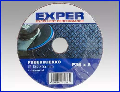 Exper fiber-laikka 125x22mm K36 5kpl - Hiomalaikat - 6438081012782 - 1