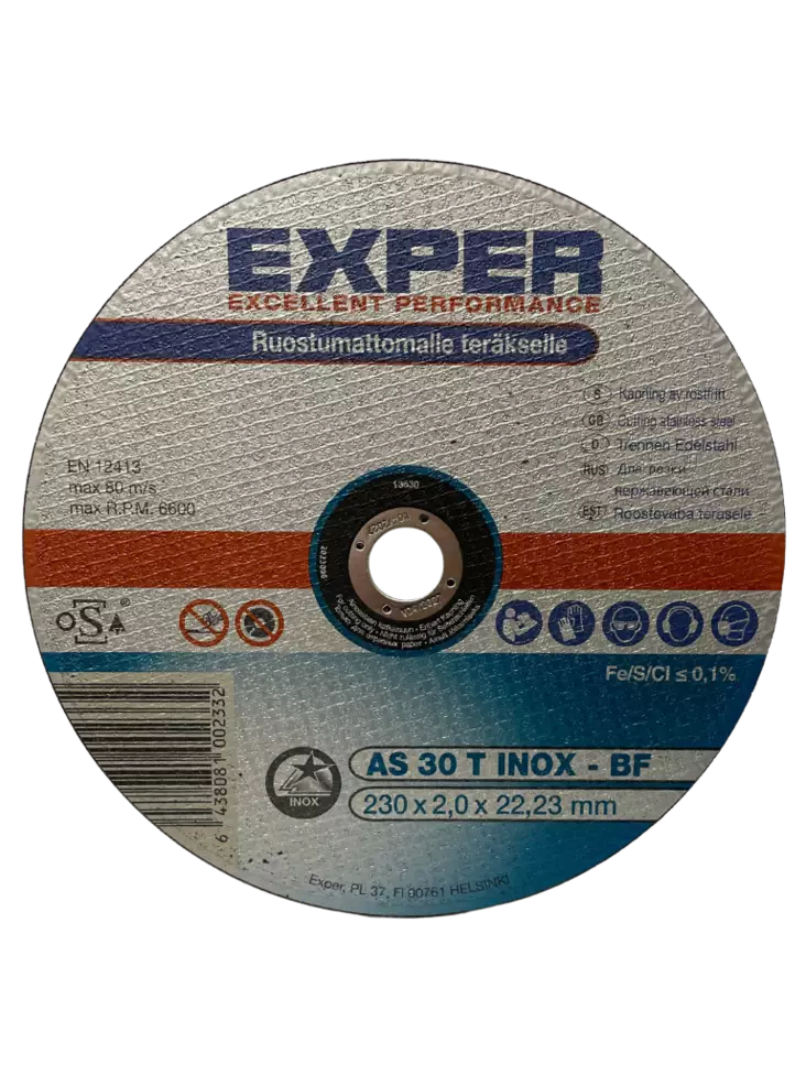 Exper katkaisulaikka rosterille 230x2,0mm - Katkaisulaikat - 6438081002332 - 1