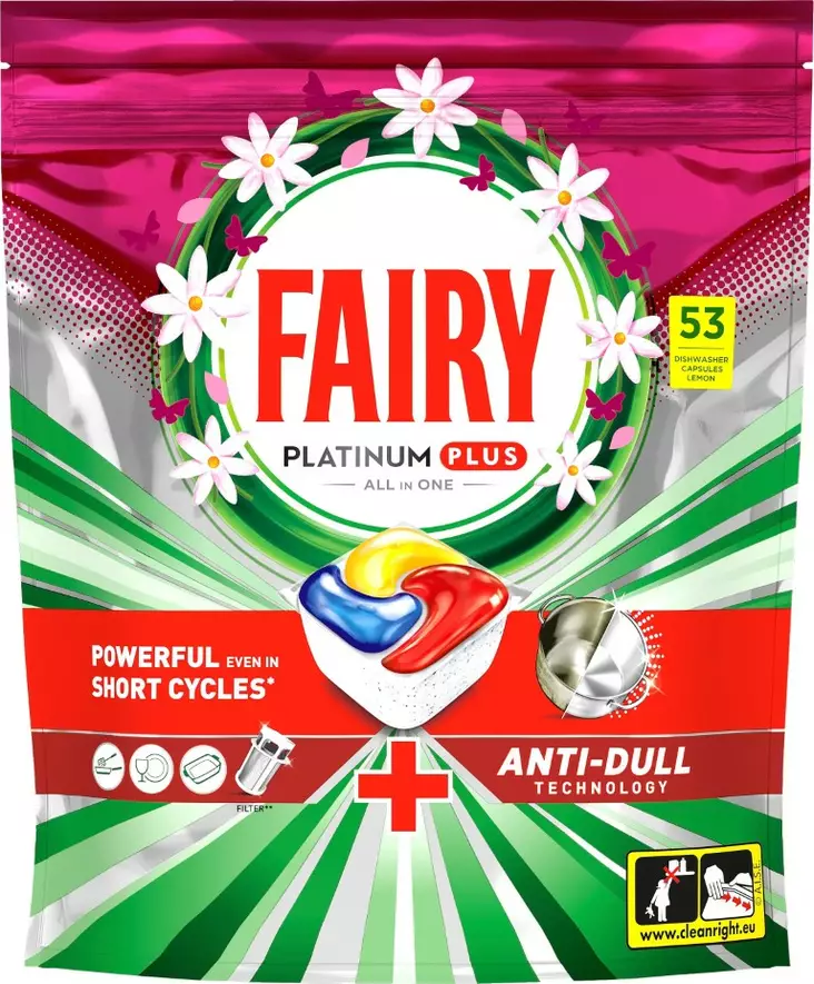 Fairy konetiskitabletti 53kpl platinum - Astianpesuaineet - 8700216597692 - 1