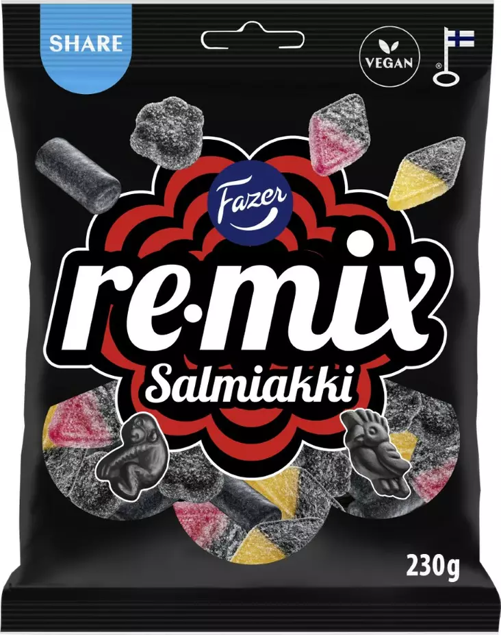 Fazer Re-Mixi salmiakki 230g - Karkit - 6416453041912 - 1