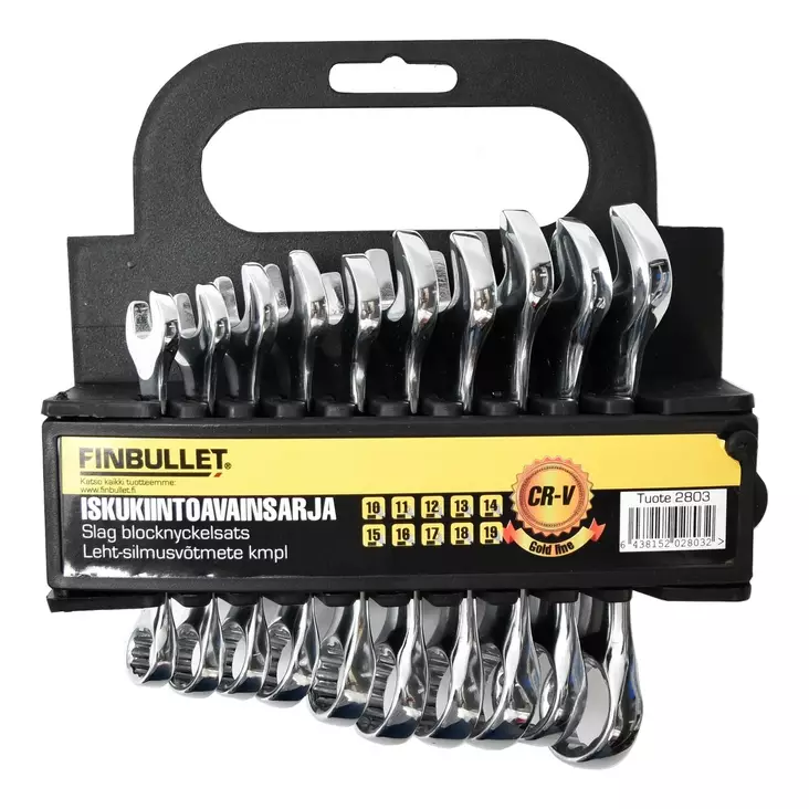 Finbullet Iskukiintoavainsarja 10-osaa 10-19 mm - Avainsarjat - 6438152028032 - 1